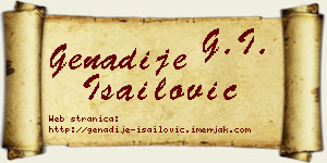Genadije Isailović vizit kartica